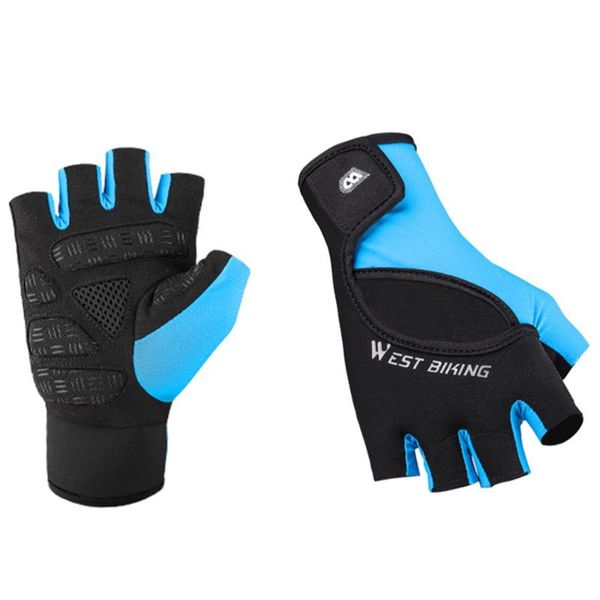 

cycling gloves 1 pair of non-slip half finger outdoor sports riding, Black