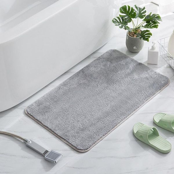 

bath mats 40*60cm super thick fluff fiber comfortable and soft bathroom carpet non-slip absorbent rug foot mat doormat