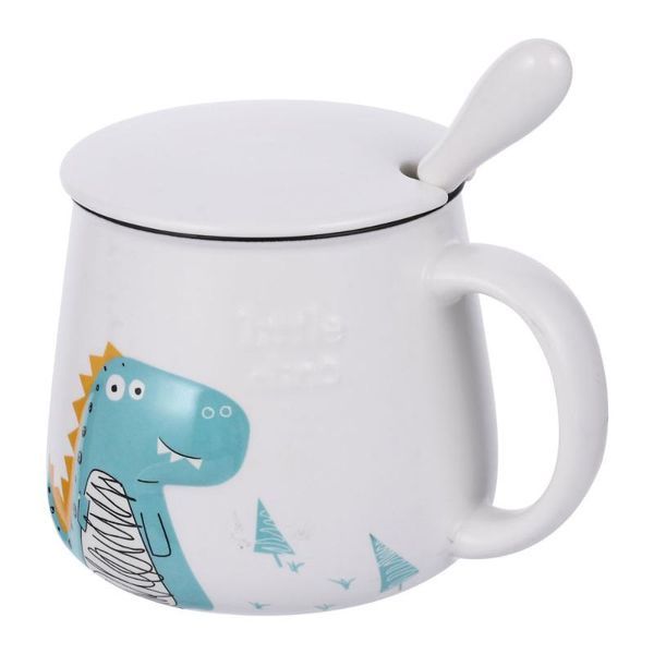 

set lovely small beverage mug simple coffee cup with lid and spoon mugs