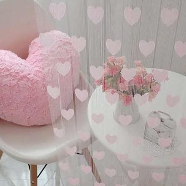 

curtain & drapes line heart decor curtains novelty window living room string tassel door divider home decorations