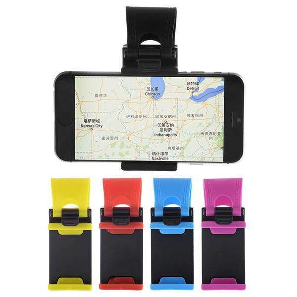 

cell phone mounts & holders universal car steering wheel mount holder bracket stand for phones mp4 gps clip buckle