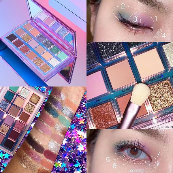 

style hudamoji mercury retrograde 18 se desert eyeshadow compact crystal textured matte pearl powder of delicate1