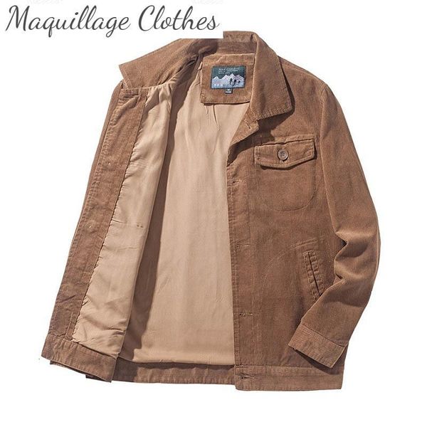 

men's jackets men spring corduroy coats turn down collar casual outwear for male size m-4xl fe2z, Black;brown