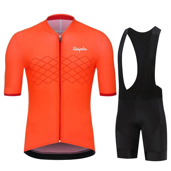 

racing sets ralvpha 2021 cycling jersey team men set bicycle clothing suit breathable mountain bike clothes sportwears, Black;blue