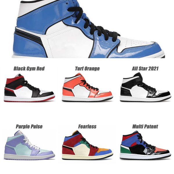 

1 mid men basketball shoes fearless black gym red purple pulse jumpman 1s university blue women sneaker outdoor mens sports sneakersnuhp