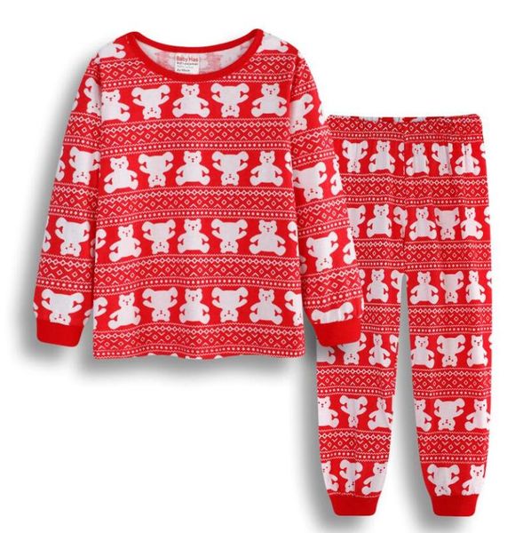 

pajamas 2022 christmas kids for girls autumn boys nightwear sets child long sleeve pyjamas baby pijamas sleepwear ship, Blue;red