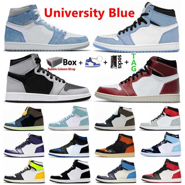 

university blue 1 1s hype royal court purple men basketball shoes sneakers pine green obsidian unc twist bred toe banned sports women shoe