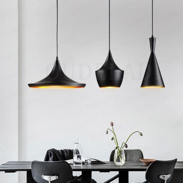 

pendant lamps 3pcs/pack gold/black/white abc lights(tall/fat/wide)design aluminum shade musical lamp beat light