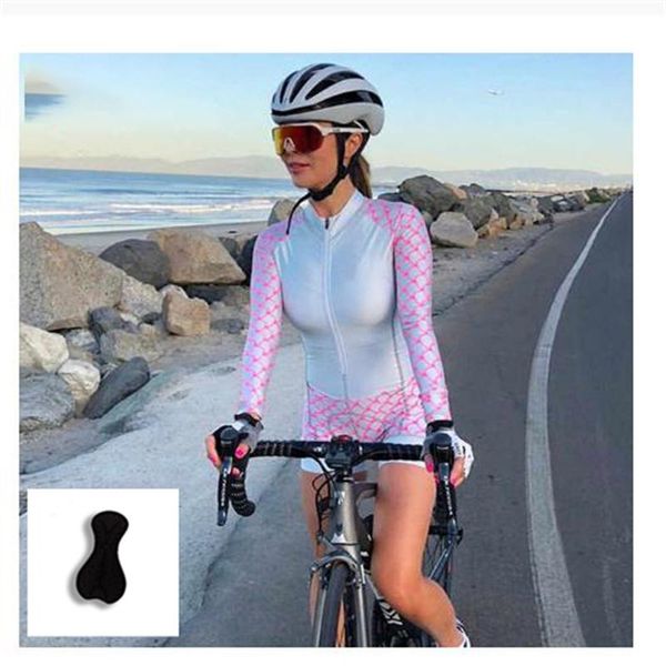 

racing sets jumpsuit cycling clothing long sleeve set downhill 2021professional team women triathlon suit jersey skinsuit, Black;blue