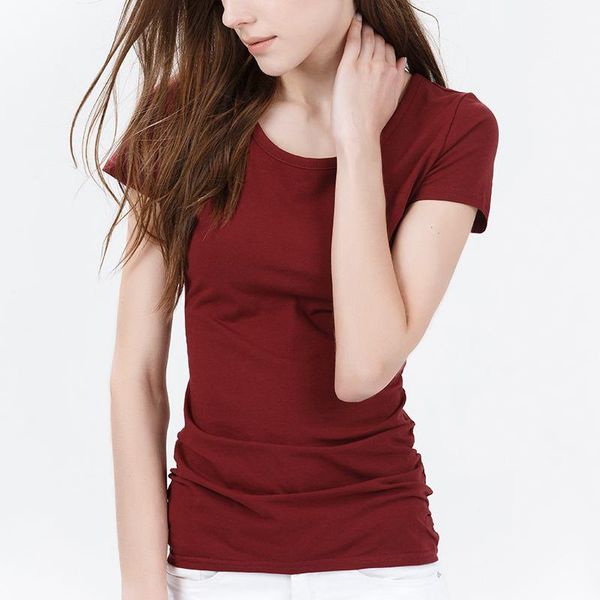 

gray summer 2021 short sleeve t shirt women garment women's t-shirt, White