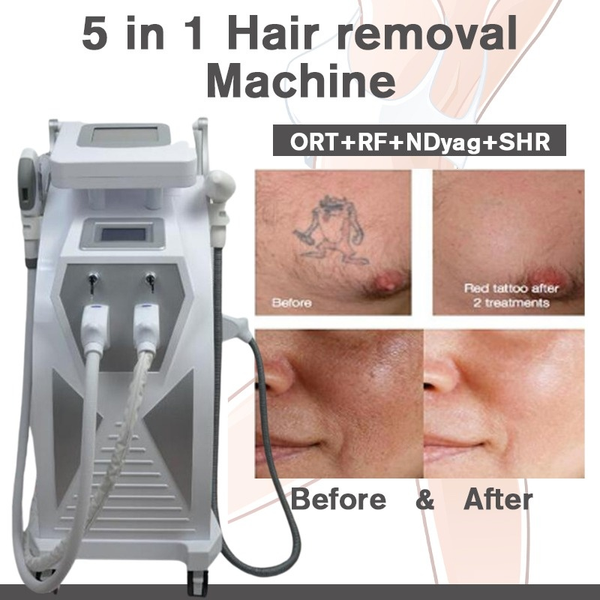 4 IN 1 Elight IPL Laser Macchina per la depilazione HR E-Light IPL Nd Yag Laser Rimozione del tatuaggio Ringiovanimento della pelle