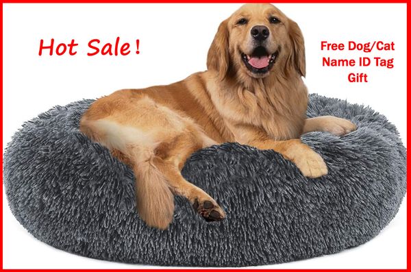

anti anxiety pet donuts seeping marshmaow cat bed fuffy soft ong push round cozy uxury bed for cats house dog dropshiping