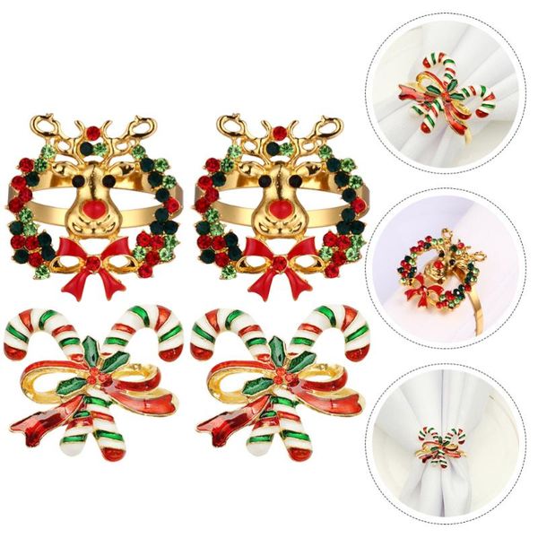 

napkin rings 4pcs deer gift shape buckle christmas dinner for restaurant
