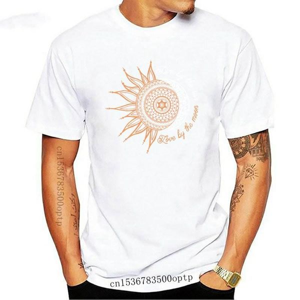 

men's t-shirts 2021 women casual fashion t-shirt letter sun moon print loose o-neck short sleeve elastic stretched tshirt summer ,drop, White;black