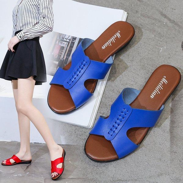 

slippers style flat women 2021 summer outer wear casual fish mouth women's flip flops fashion sandals and, Black