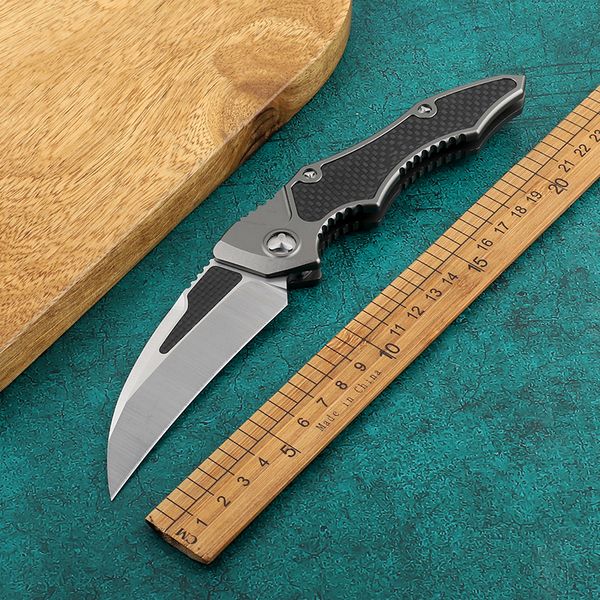 Coltello automatico in alluminio in fibra di carbonio maniglia D2 Blade Survival EDC Camping Outdoor Hunting Kitchen Tool Wrench Utility Tool