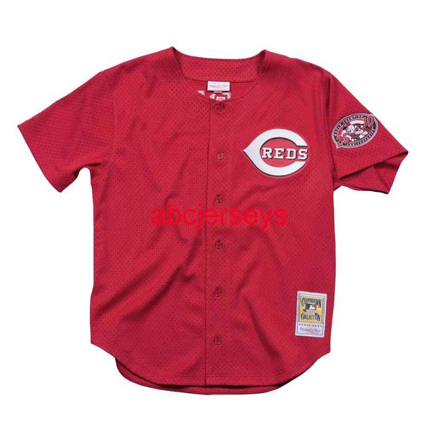 

stitched custom barry larkin 2000 mitchell & ness jersey add name number baseball jersey, Black