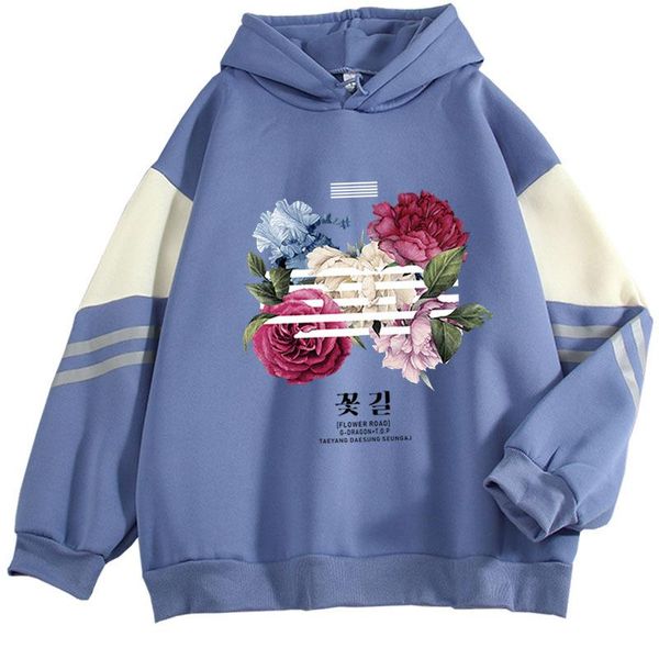 

men's hoodies & sweatshirts 2021 [flower road] hoodie men/women hip hop long sleeve casual loose harajuku sweatshirt streetwear overs, Black