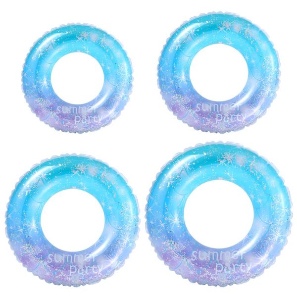 

life vest & buoy sequins floating pool swimming ring air mattress inflatable circle ride-on row tube water party toys swim raft for kid adul