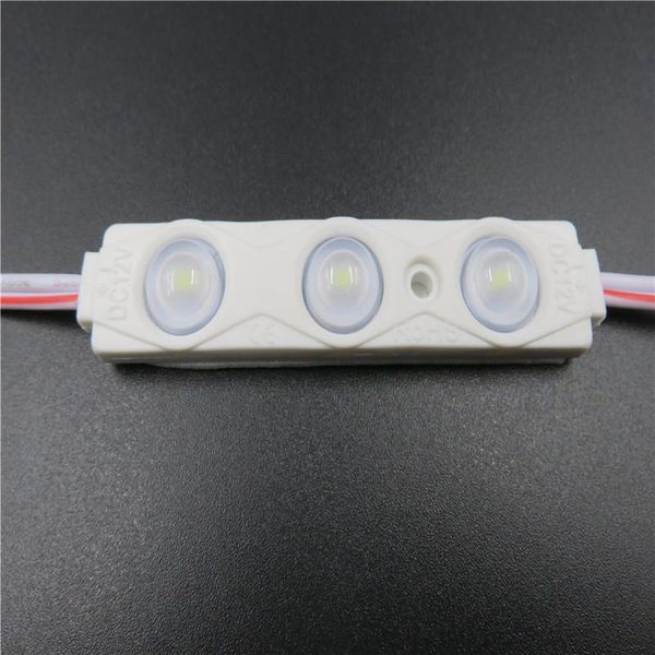 

ultra brightness 20pcs/lot 2835 3led injection led module,12v,1.5w,with lens,waterproof ip65,aluminum substrate module modules