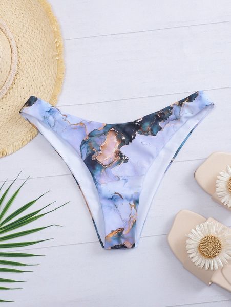 

water color high cut bikini panty d6qy#, White;black