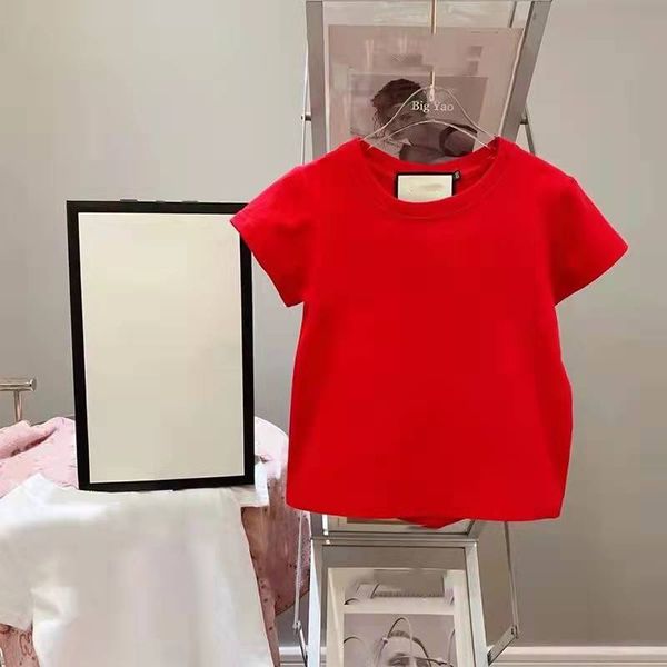 Tasarımcı Bebek Giysileri T-Shirt Güzel Kız Erkek Ve Kız Kısa Kollu Üst Büyük Çocuklar Çok Yönlü Ins Mektup T 2021 Yüksek Kaliteli Yaz Çocuk Basit Stil