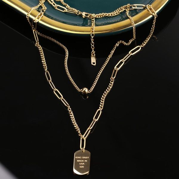 

necklace titanium steel gold plated wedding pendants for women chains, Silver