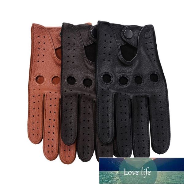 Новое поступление роскошные мужские натуральные кожаные перчатки перчатки из овчины мода мужчины дышащие вождение перчатки варежки для мужской заводской цен на экспертное качество