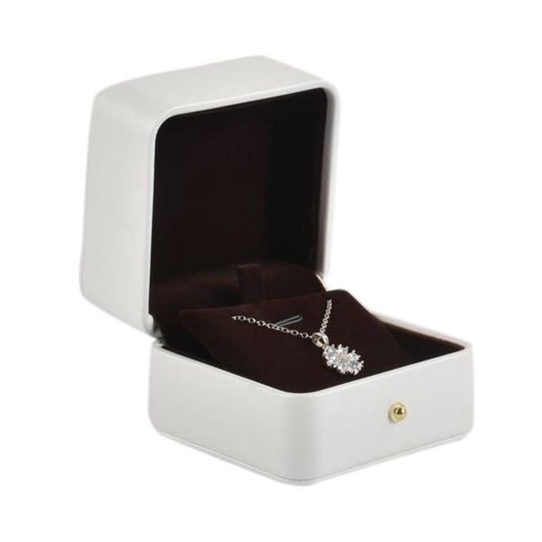 

jewelry pouches, bags gorgeous pendant box premium leather bearer for wedding,proposal gift case (white), Pink;blue