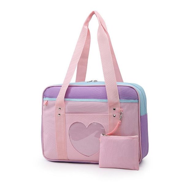

storage bags love transparent itabag +1 handbag japan jk uniform student shoulder bag portable travel oxford messenger