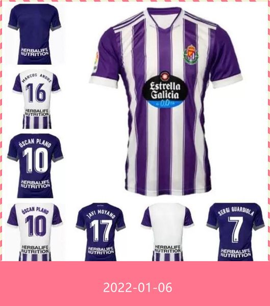 

21 22 real valladolid soccer jerseys enes unal 9 camiseta de futbol unal oscar 2021 2022 planojavi moyano sergi guardiola home men kids kit, Black;yellow