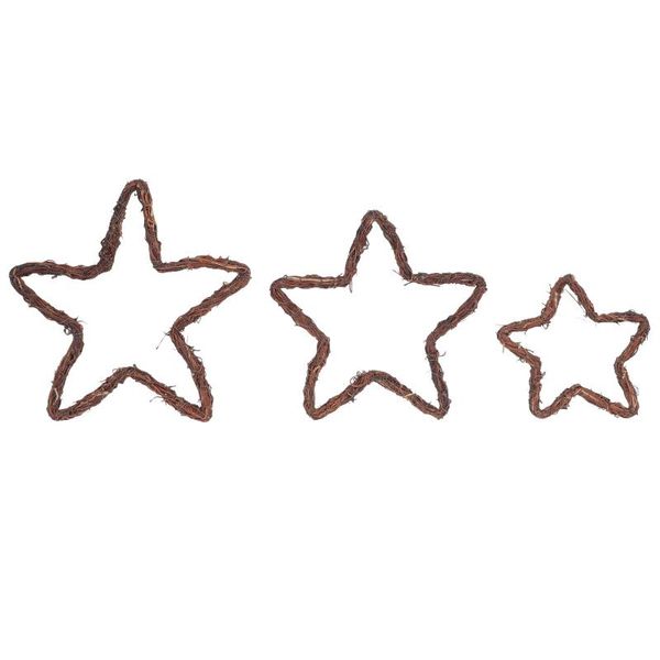 

christmas decorations 3pcs rattan wreath frames diy star rings wall material