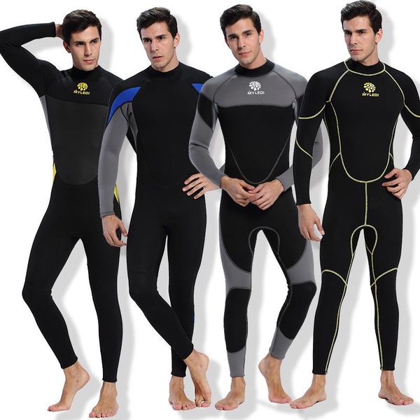 

3mm men's wetsuit neoprene one-piece fullbody diving warm swimsuit snorkeling wet suit swim wear