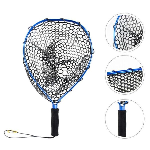 

fishing accessories 1pc boating net rubber mesh aluminum landing for men