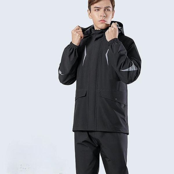 

raincoats black camping raincoat waterproof split running rains summer for men regenjacke outdoor product ei50rc