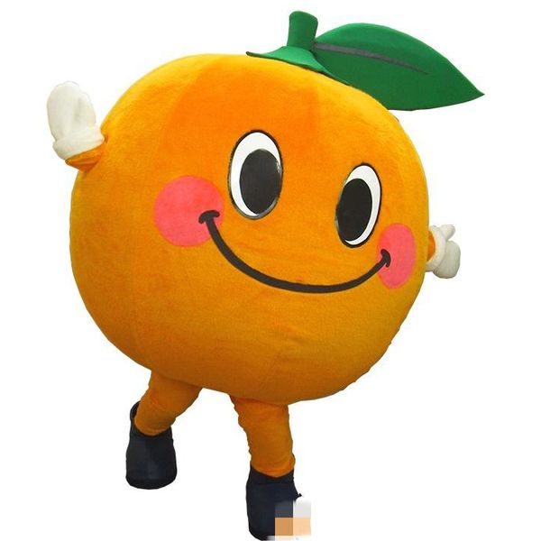 Fato de mascote laranja de Halloween personalizar desenhos animados fofos frutas caráter caráter do tema do caráter do adulto carnaval fantasia