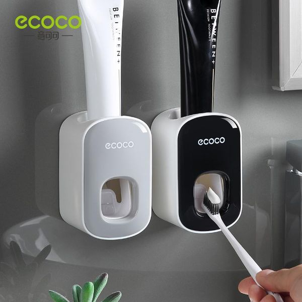

toothbrush holders ecoco automatic toothpaste dispenser wall mount bathroom accessories waterproof squeezer holder
