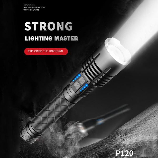 

zoom 3 lighting modes torch for outdoor camping emergency adventure 27x5.2x5.2cm flashlights torches