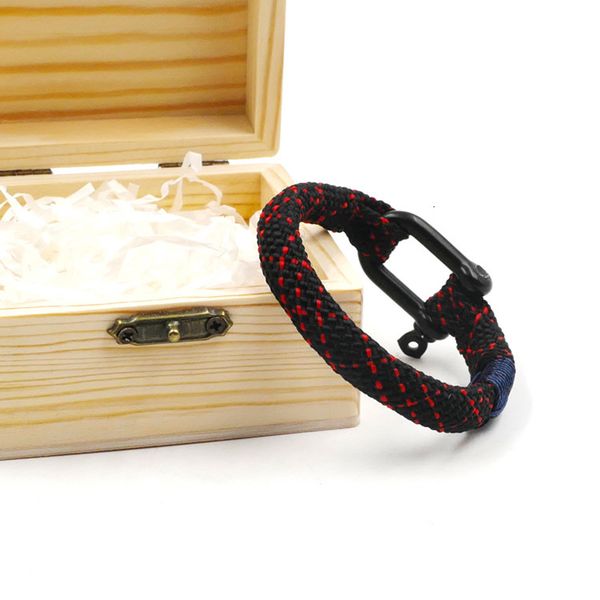 

souvenirs hand catenary red and black pure woven rope fashion player men's bracelet boys' jewelry men
