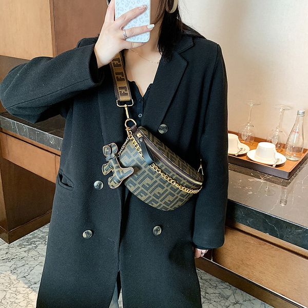

small 2021 new trendy net red versatile broadband texture messenger mobile phone chest waist women's bag