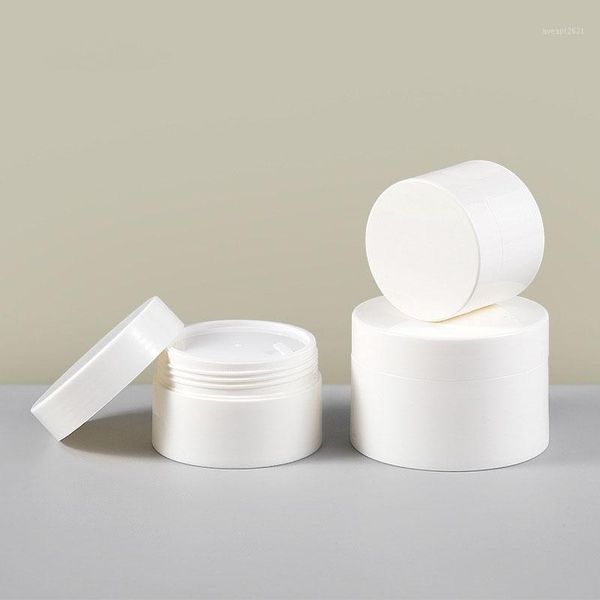 

storage bottles & jars 10/30pcs empty white cream mini plastic pots matte black cosmetic face lip containers