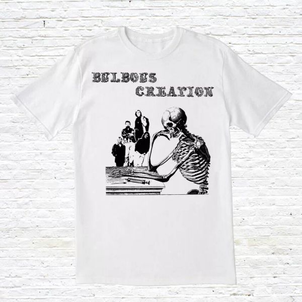 

bulbous creation t-shirt (proto-metal / 70s / satan), White;black