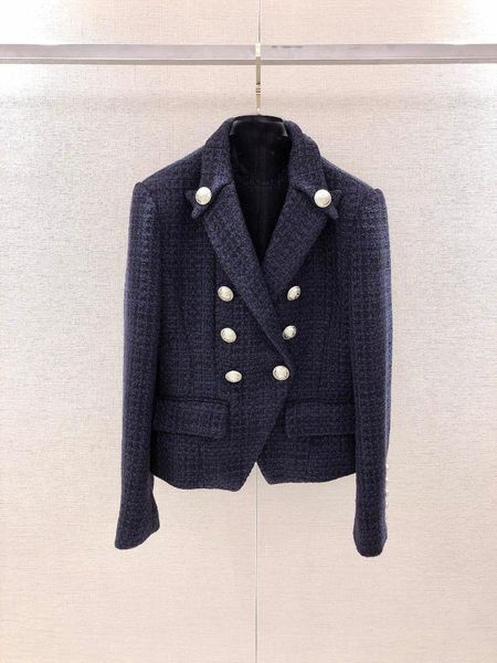 

women's jackets 2021 winner women double breasted wool tweed jacket coat for ladies rmsx 9.11, Black;brown