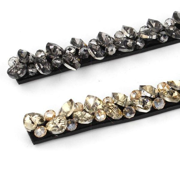 

belts rhinestone buckle wide belt decoration coat sweater girdle fashion dress women solid colo simple elastic waistband, Black;brown