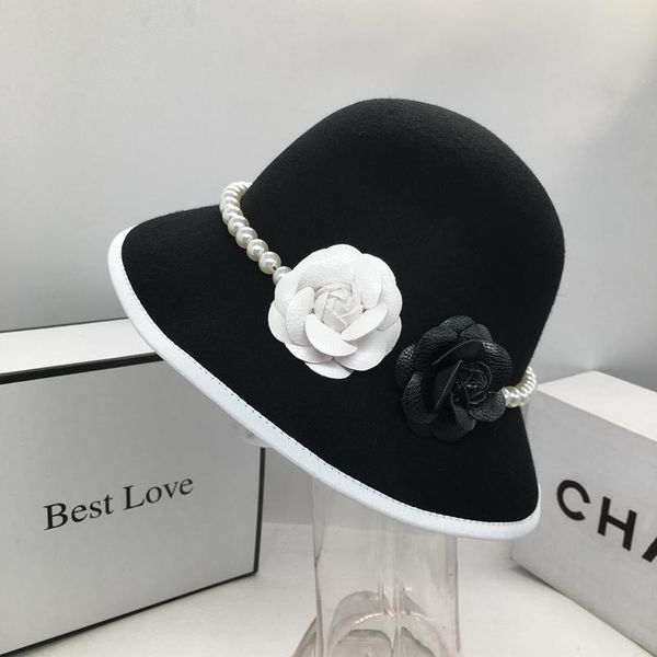 

wide brim hats bucket south korea basin during cap dome ins super fire hat logo show face small state wool fisherman, Blue;gray