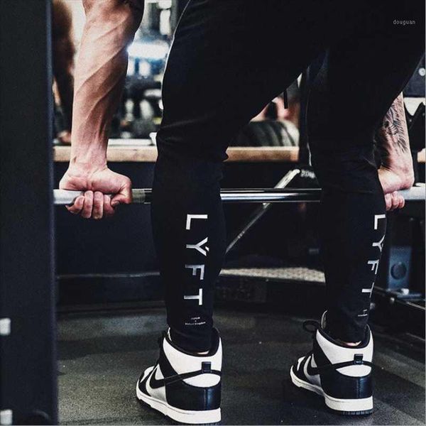 

men's pants men running gym sports fitness jogging tights gyms bodybuilding sweatpants sport trousers male track, Black