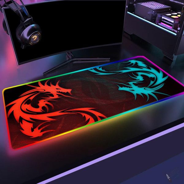 

mouse pads & wrist rests red dragon gaming keyboard pad msi rgb computer gamer desk mat mousepad pc complete kawaii accessories