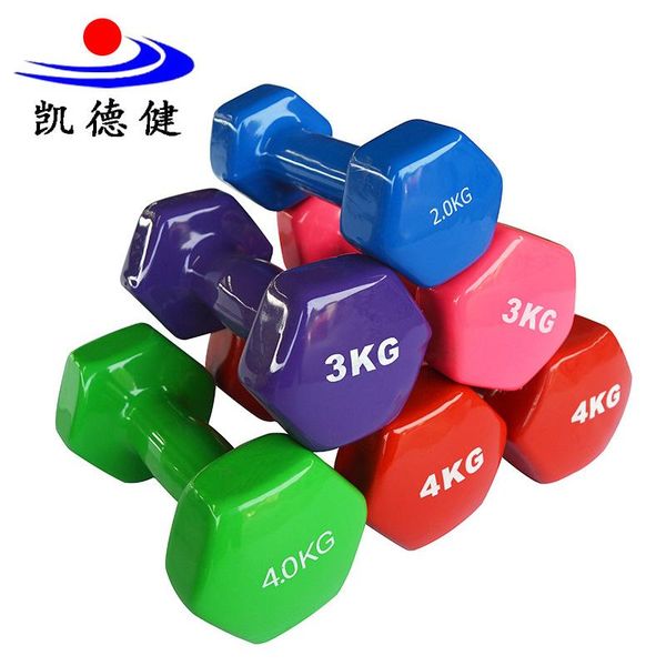 

hexagonal dumbbell anti-slip dipping ladies fitness equipment yoga thin arm dumbbells