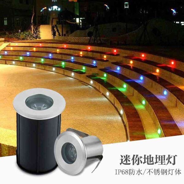 

led star mini embedded spot stainless steel underwater buried step light ip68 waterproof square