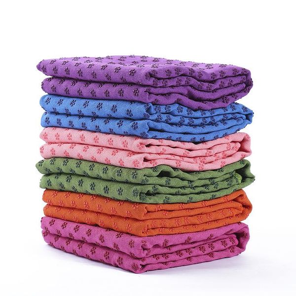 

towel wholesale microfiber yoga massage particles non-slip folding mat 183*63cm